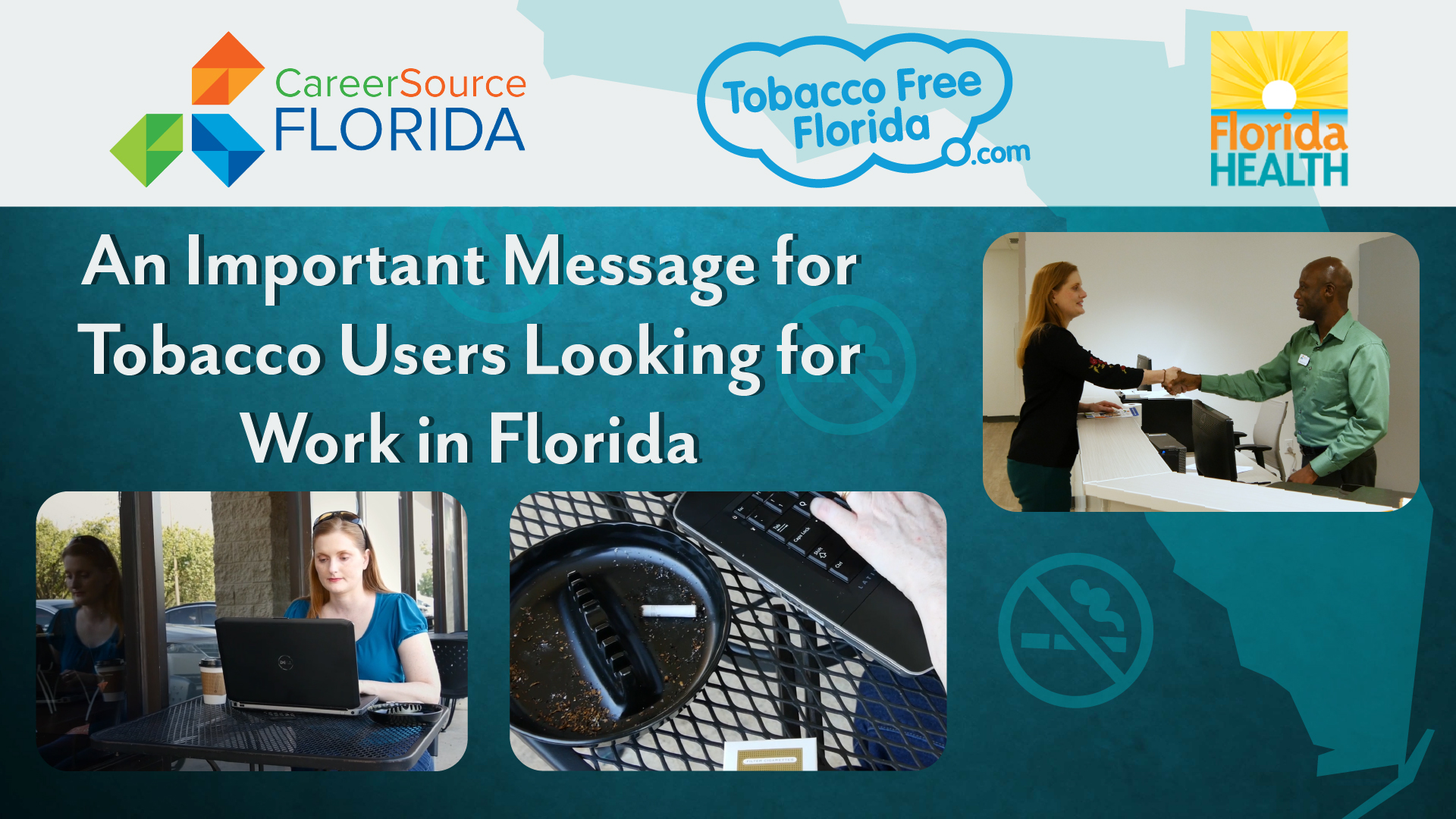 the Message for Tobacco Users in Florida toolkit does not have an image associated with it, a blank white image is a default place holder.