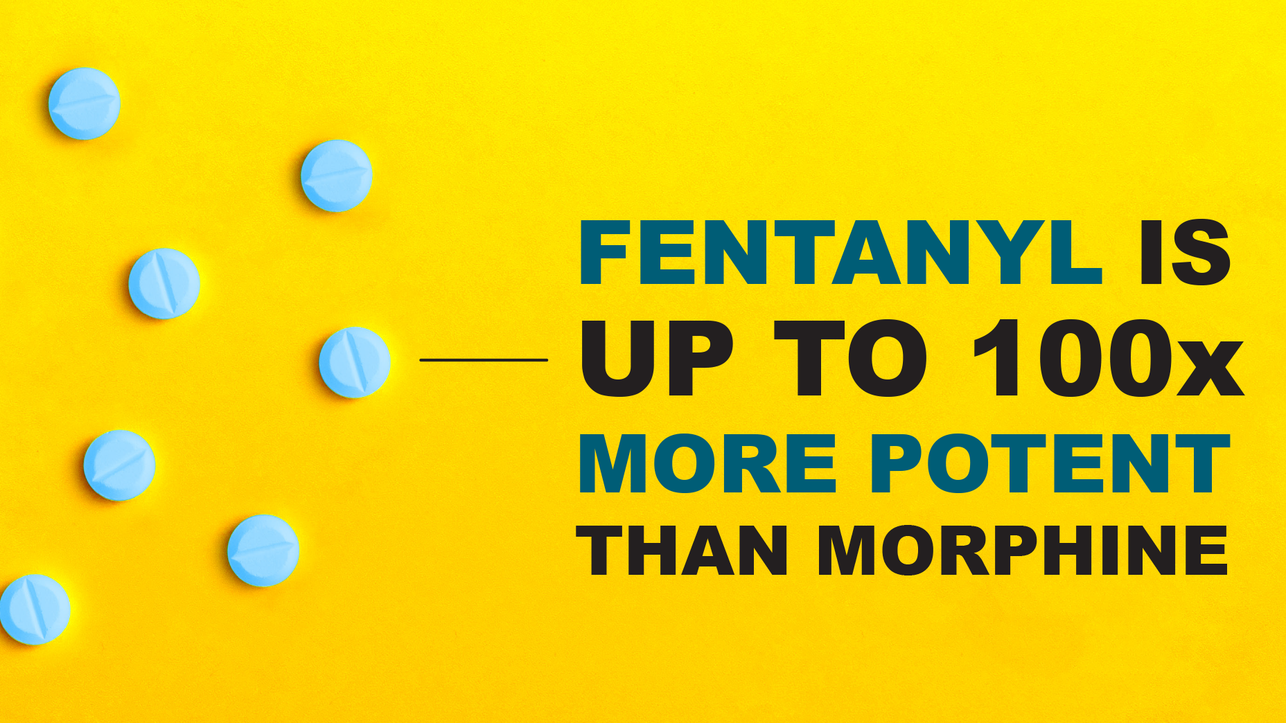 FENTANYL IS UP TO 100x MORE POTENT THAN MORPHINE